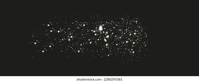 Resumen de textura brillante brillante brillante. Efecto de partícula brillante. Pista brillante plateada de polvo de estrella espacial de partículas brillantes en un fondo oscuro.