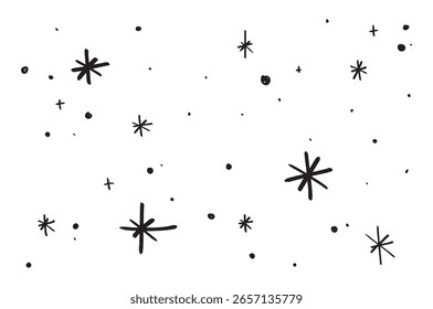 abstract sparkling star hand drawn background