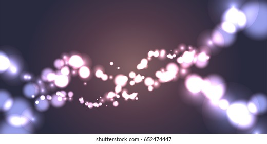 Abstract sparkling star lights for holiday background bokeh effect. Vector Illustration.