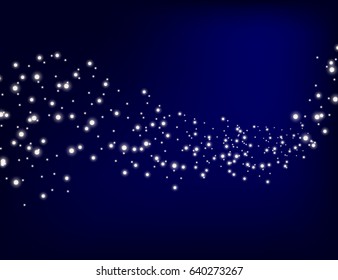 Abstract Sparkling Stars Holiday Background bokeh effect. Vector Illustration.