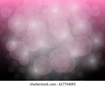 Abstract Sparkling Stars on Pink Holiday Background. Vector Illustration.