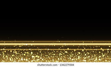 Abstract sparkling vector. Many shining neon elements. Place for your text.