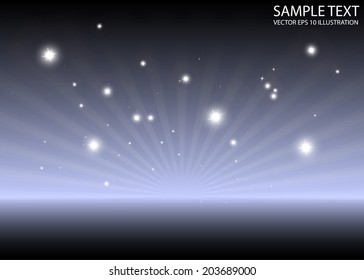 Abstract sparkling vector space background  illustration - Abstract sparkles and glitters background  template
