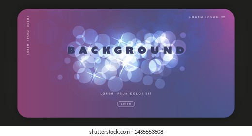 Abstract Sparkling White and Purple Pattern Background Template, Gradient Shapes Composition, Poster or Landing Page Design - Vector Illustration