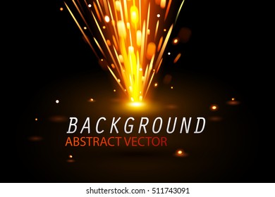 Abstract of Sparks glow special effect and background, vector art and illustration.