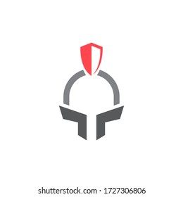 Abstract spartan logo template vector icon design