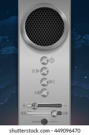 Abstract Speaker Concept Design. Vector Illustration. Eps 10