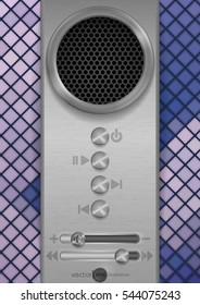 Abstract Speaker Concept Design. Vector Illustration. Eps 10