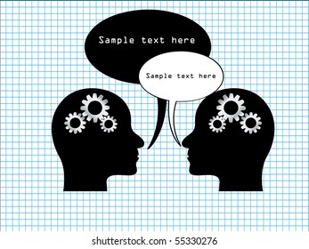 Abstract speaker silhouette