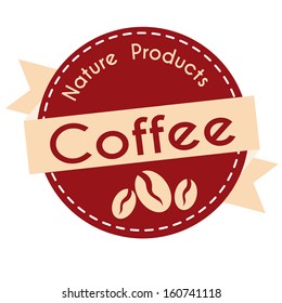 abstract special coffee label on white background