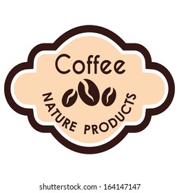 abstract special coffee label on white background