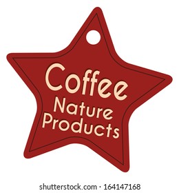abstract special coffee label on white background