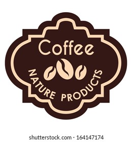 abstract special coffee label on white background