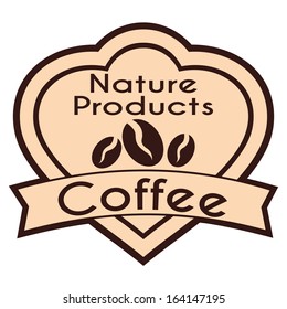 abstract special coffee label on white background