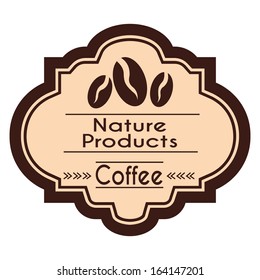 abstract special coffee label on white background