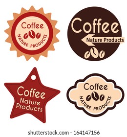 abstract special coffee labels on white background