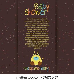 abstract special cute baby shower invitation card