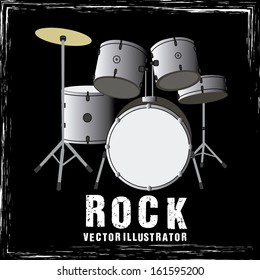 abstract special drums on special rock background