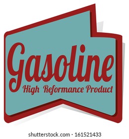 abstract special gasoline label on white background