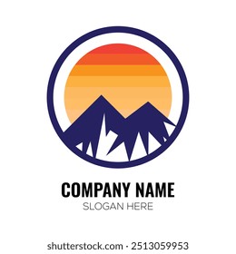 Abstract special mountain logo design