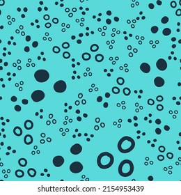Abstract specks on a blue background, seamless pattern for textile and packaging design. Vector illustration with stains, EPS10 easy to recolor