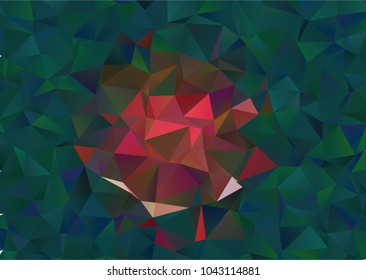 Abstract  spectacular low poly beautiful floral mosaic background.
