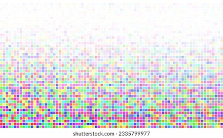 Abstract spectrum colorful bottom mosaic with white copy space.