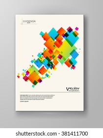 Abstract spectrum colorful mosaic brochure. Vector illustration.