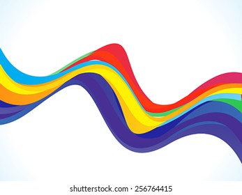 abstract spectrum colorful wave background vector illustration