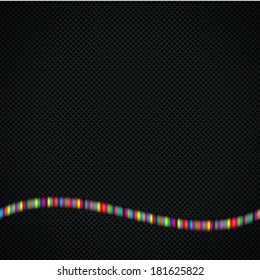 Abstract spectrum dark background with colored line