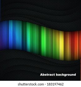 Abstract spectrum dark background with colored line