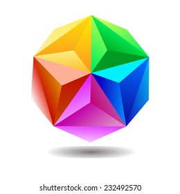 Abstract  spectrum geometric sphere.