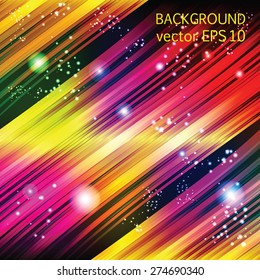 abstract spectrum lights cosmos background, starry sky vector illustration