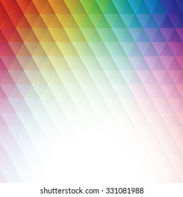 Abstract spectrum triangle background vector illustration.