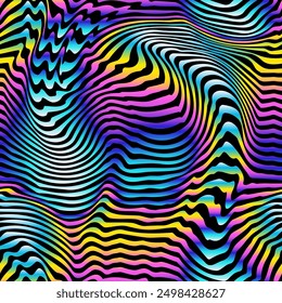 Abstract spectrum waves seamless pattern