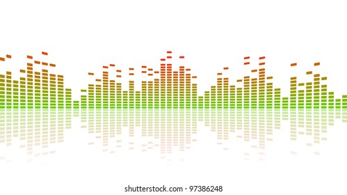 abstract spectrum white background with color equalizer vector