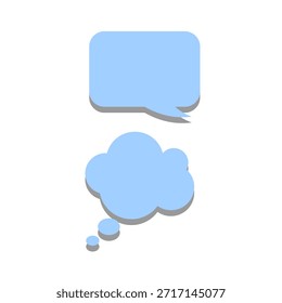 Globo de discurso Abstractas sobre un fondo blanco en un estilo plano. Ilustración vectorial.