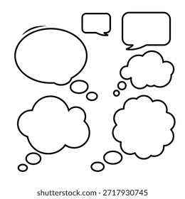 Globo de discurso Abstractas sobre un fondo blanco en un estilo plano. Para propósitos de diseño e icono. Ilustración vectorial.