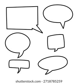 Globo de discurso Abstractas sobre un fondo blanco en un estilo plano. Para propósitos de diseño e icono. Ilustración vectorial.