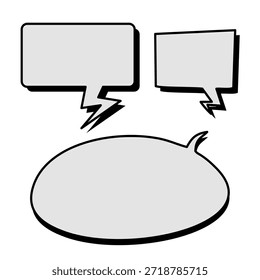 Globo de discurso Abstractas sobre un fondo blanco en un estilo plano. Para propósitos de diseño e icono. Ilustración vectorial.