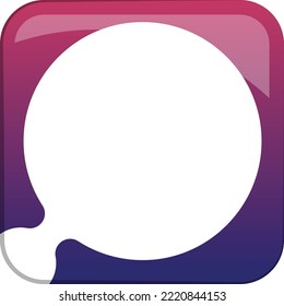 Resumen de la ilustración del logo de la caja de discursos en un estilo moderno y mínimo aislado en el fondo