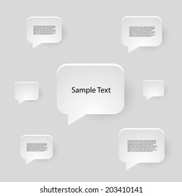 Abstract speech bubble background