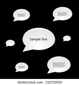 Abstract speech bubble background