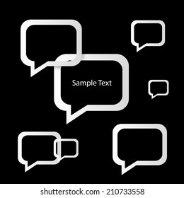 Abstract speech bubble background