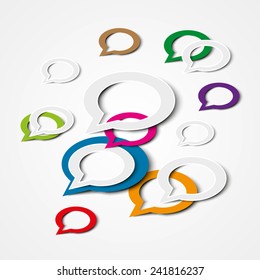 Abstract Speech Bubble Background