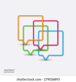 Abstract speech bubble background. Vector