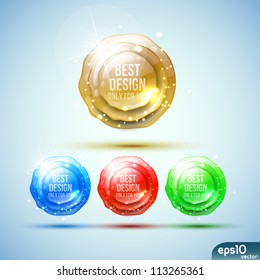 Abstract  speech bubble (colorful banner)