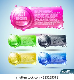Abstract  speech bubble (colorful banner)