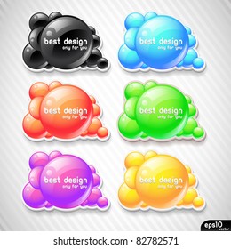 Abstract speech bubble (colorful banner set)