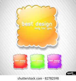 Abstract speech bubble (colorful banner set)